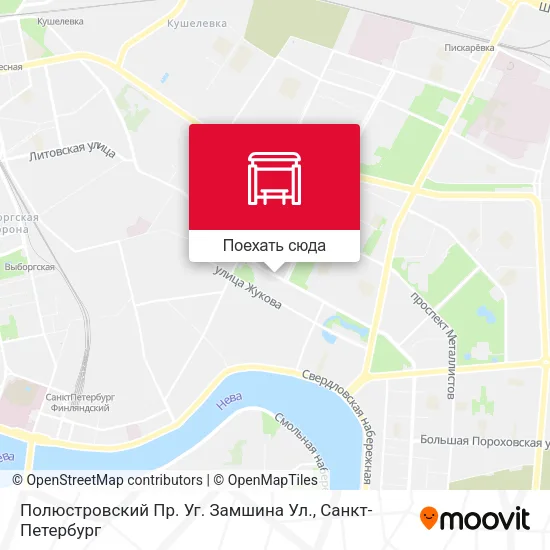 Карта Полюстровский Пр. Уг. Замшина Ул.