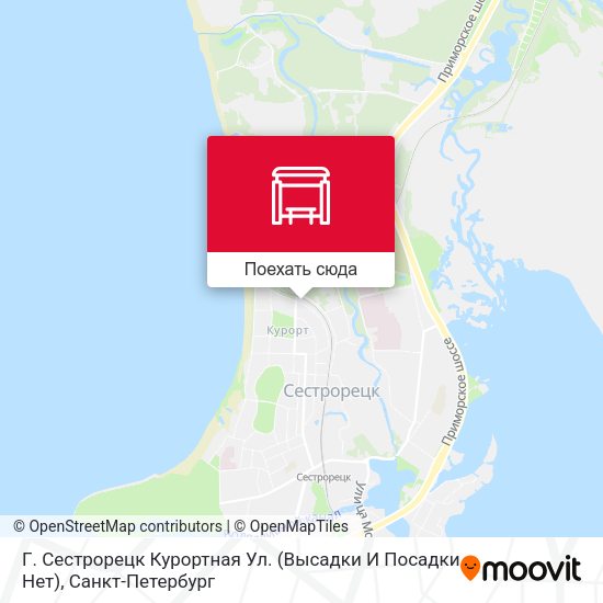 Карта Г. Сестрорецк Курортная Ул. (Высадки И Посадки Нет)