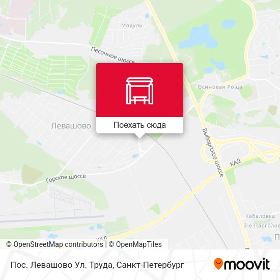 Карта Пос. Левашово Ул. Труда