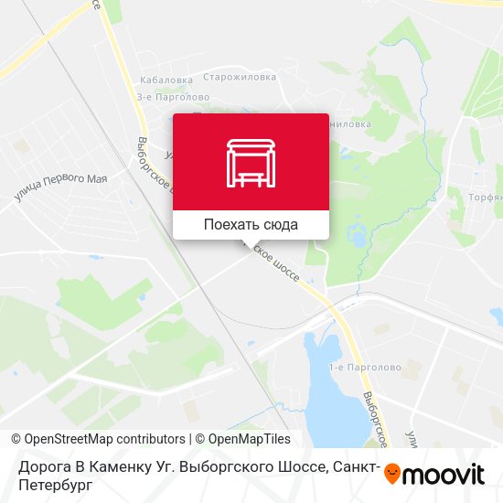 Карта Дорога В Каменку Уг. Выборгского Шоссе