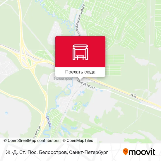 Карта Ж.-Д. Ст. Пос. Белоостров