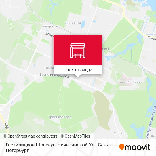 Карта Гостилицкое Шоссеуг. Чичеринской Ул.