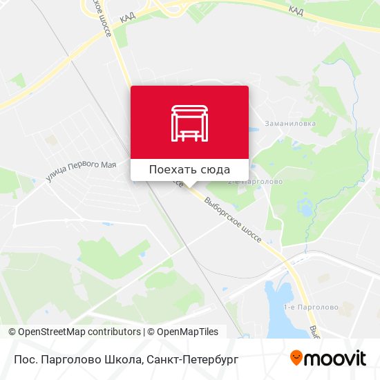 Карта Пос. Парголово Школа