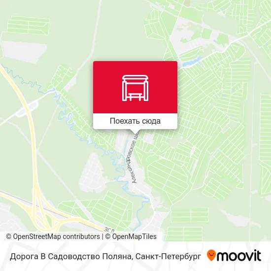 Карта Дорога В Садоводство Поляна