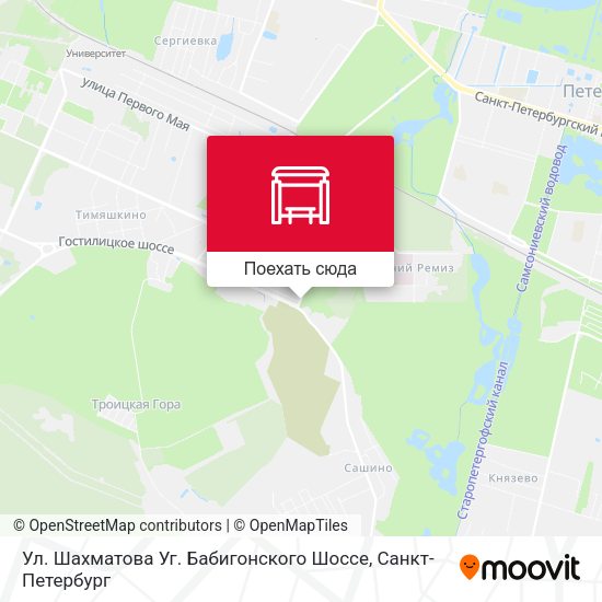 Карта Ул. Шахматова Уг. Бабигонского Шоссе