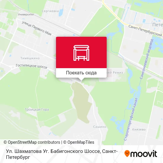 Карта Ул. Шахматова Уг. Бабигонского Шоссе