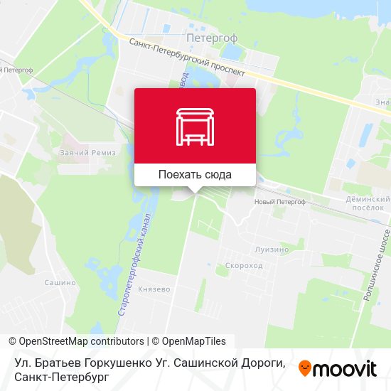 Карта Ул. Братьев Горкушенко Уг. Сашинской Дороги