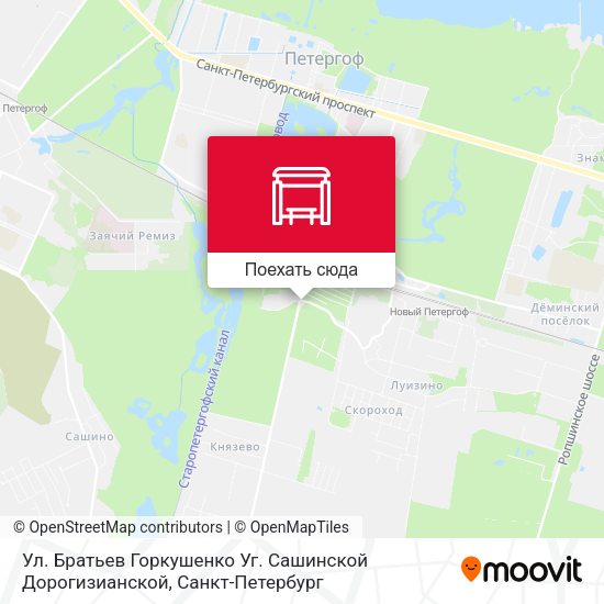 Карта Ул. Братьев Горкушенко Уг. Сашинской Дорогизианской