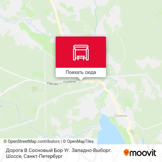 Карта Дорога В Сосновый Бор Уг. Западно-Выборг. Шоссе