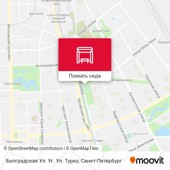 Карта Белградская Ул. Уг. Ул. Турку