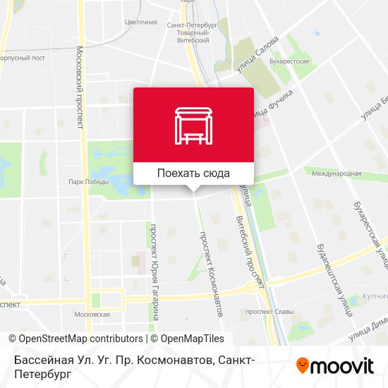 Карта Бассейная Ул. Уг. Пр. Космонавтов