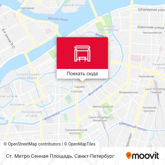 Карта Ст. Метро Сенная Площадь