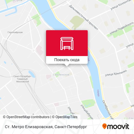 Карта Ст. Метро Елизаровская