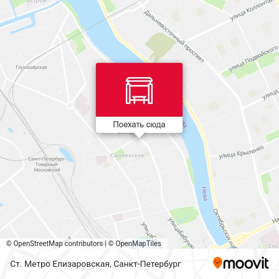 Карта Ст. Метро Елизаровская
