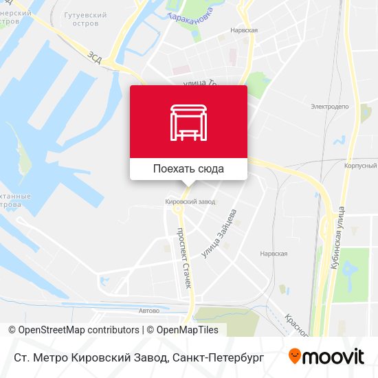 Карта Ст. Метро Кировский Завод