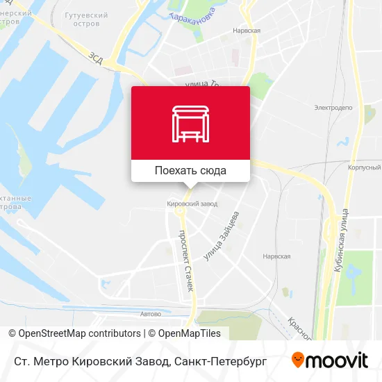 Карта Ст. Метро Кировский Завод