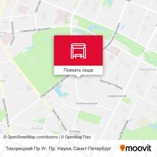 Карта Тихорецкий Пр.Уг. Пр. Науки