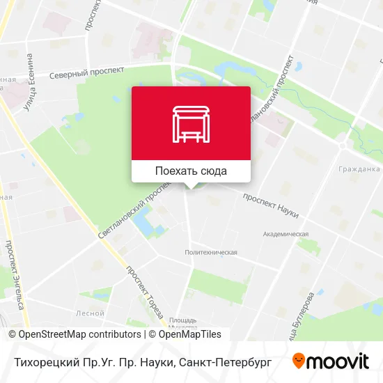 Карта Тихорецкий Пр.Уг. Пр. Науки