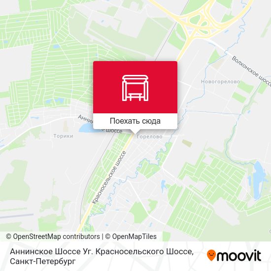 Карта Аннинское Шоссе Уг. Красносельского Шоссе