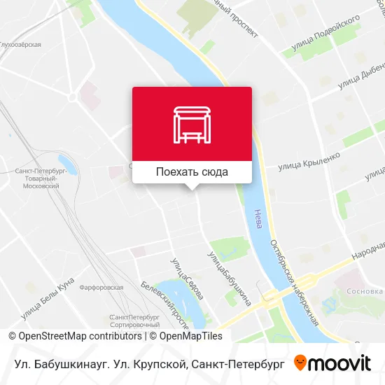 Карта Ул. Бабушкинауг. Ул. Крупской