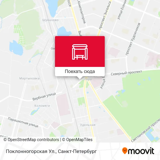 Карта Поклонногорская Ул.