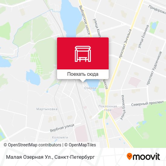 Карта Малая Озерная Ул.