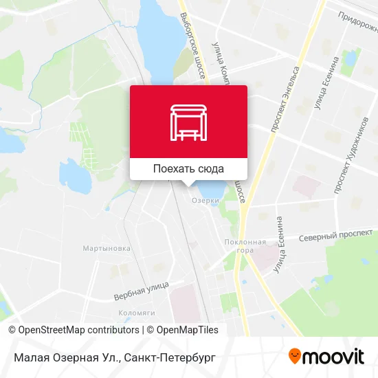 Карта Малая Озерная Ул.