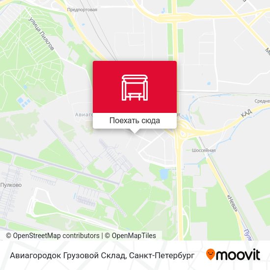 Карта Авиагородок Грузовой Склад
