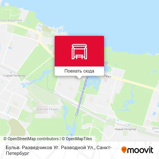 Карта Бульв. Разведчиков Уг. Разводной Ул.