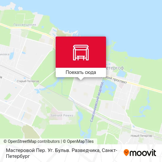 Карта Мастеровой Пер. Уг. Бульв. Разведчика