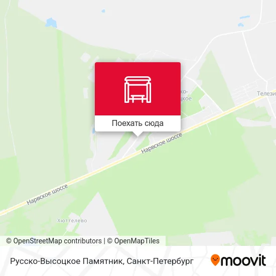 Карта Русско-Высоцкое Памятник