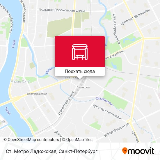 Карта Ст. Метро Ладожская