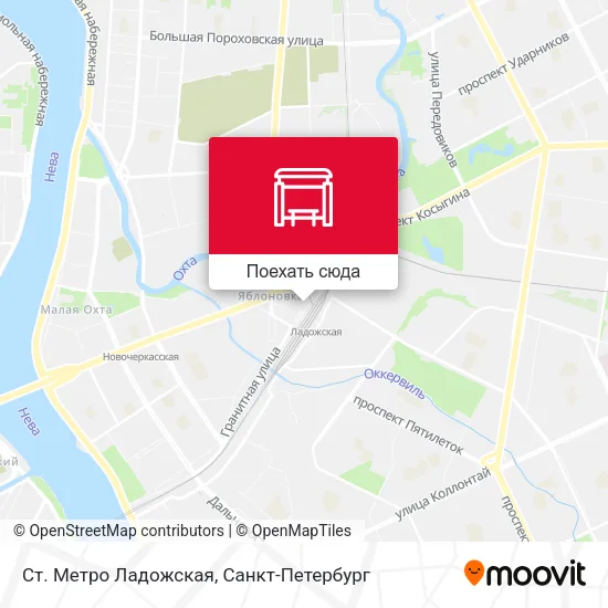 Карта Ст. Метро Ладожская