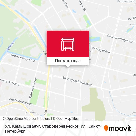 Карта Ул. Камышоваяуг. Стародеревенской Ул.