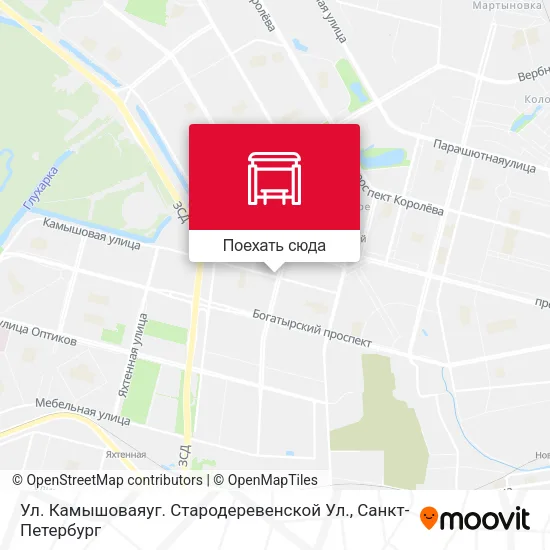 Карта Ул. Камышоваяуг. Стародеревенской Ул.