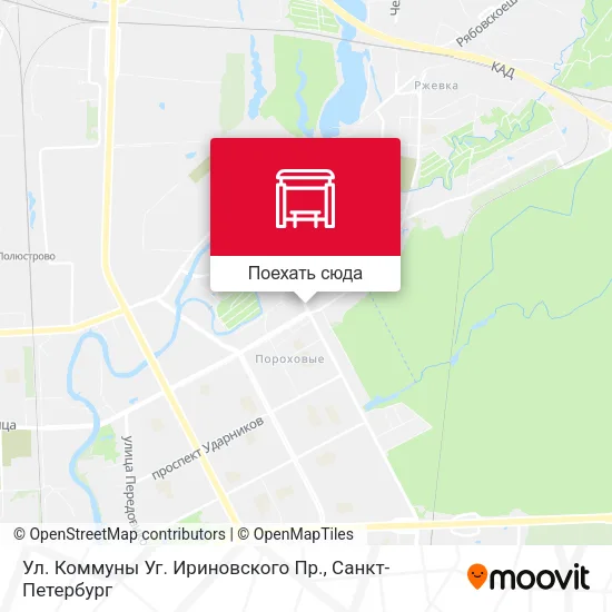 Карта Ул. Коммуны Уг. Ириновского Пр.