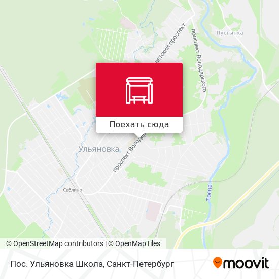 Карта Пос. Ульяновка Школа