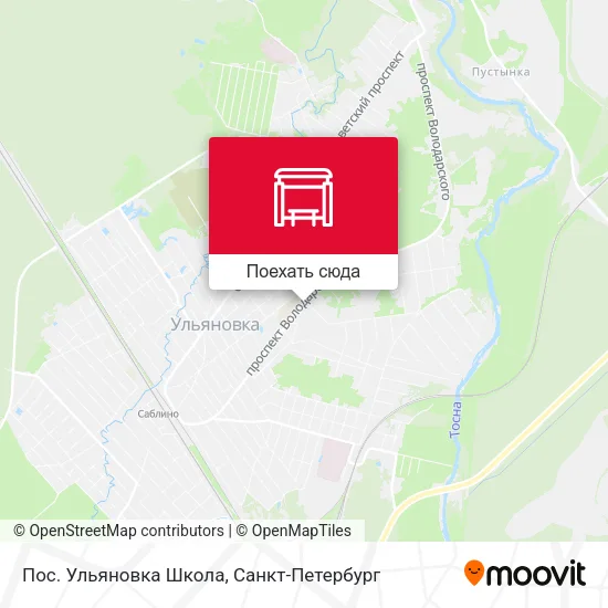 Карта Пос. Ульяновка Школа