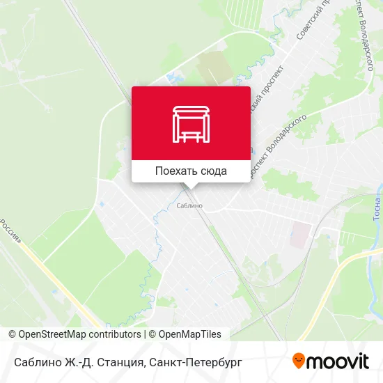 Карта Саблино Ж.-Д. Станция