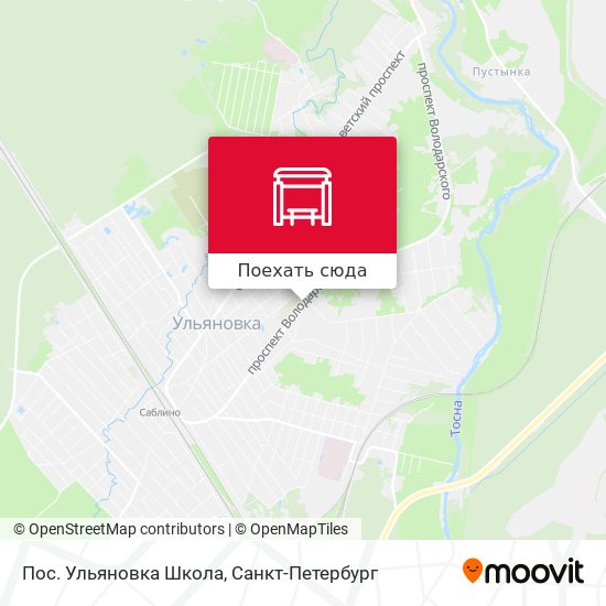 Карта Пос. Ульяновка Школа