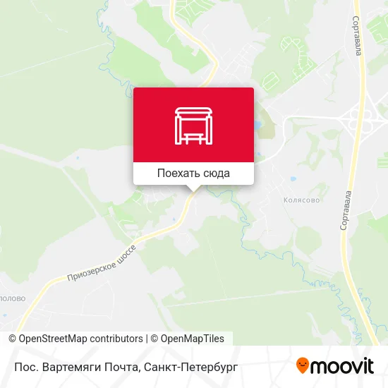 Карта Пос. Вартемяги Почта