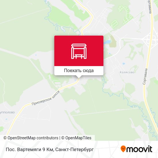 Карта Пос. Вартемяги 9 Км