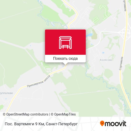 Карта Пос. Вартемяги 9 Км
