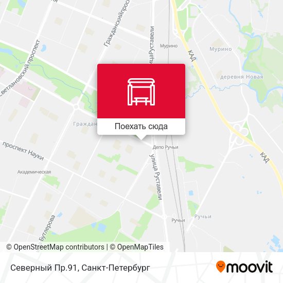 Карта Северный Пр.91