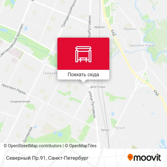 Карта Северный Пр.91