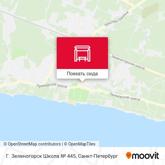 Карта Г. Зеленогорск Школа № 445