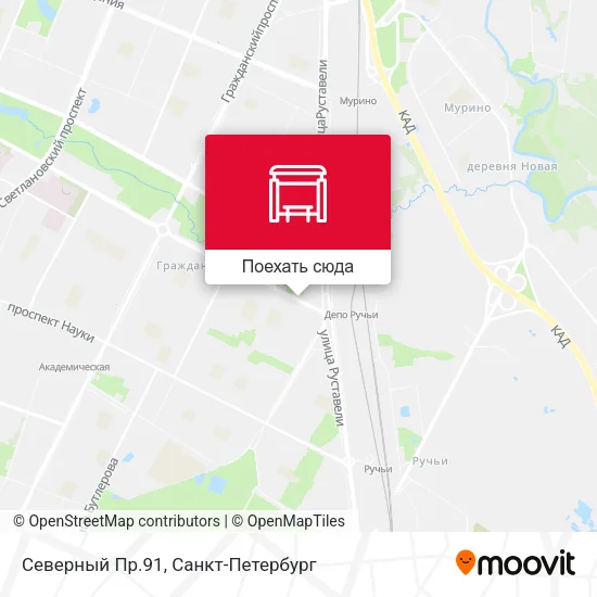 Карта Северный Пр.91