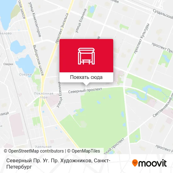 Карта Северный Пр. Уг. Пр. Художников