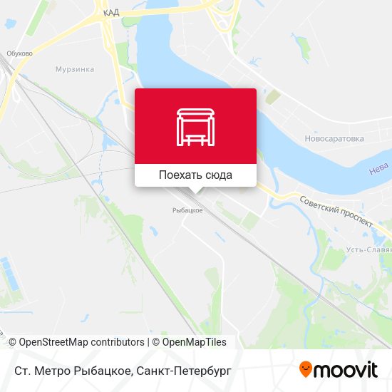 Карта Ст. Метро Рыбацкое