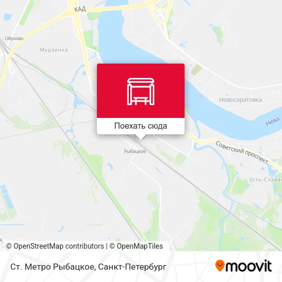Карта Ст. Метро Рыбацкое